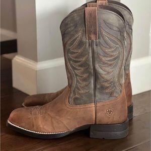 Mens ariat Amos western boot sorrel crunch color
